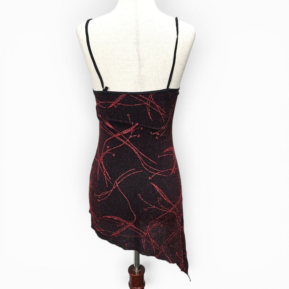 Y2k Euro Asymmetrical Top Whimsigoth Cami Sparkle - Size Small - Picture 3 of 6